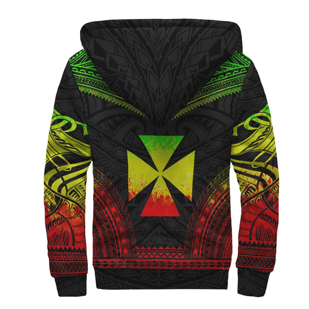 Wallis and Futuna Sherpa Hoodie - Polynesian Chief Reggae Version