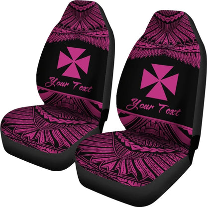 Wallis and Futuna Polynesian Custom Personalised Car Seat Covers - Pride Pink Version