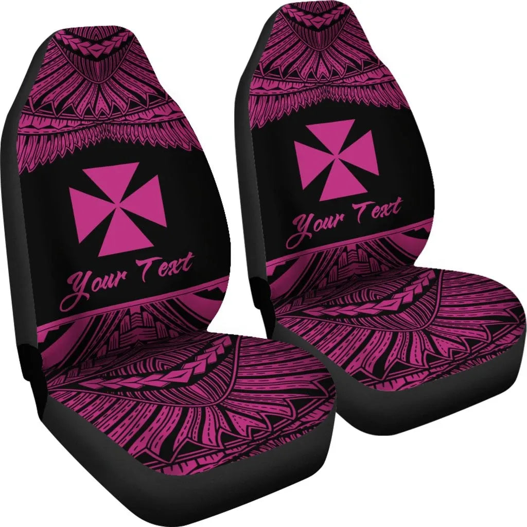 Wallis and Futuna Polynesian Custom Personalised Car Seat Covers - Pride Pink Version