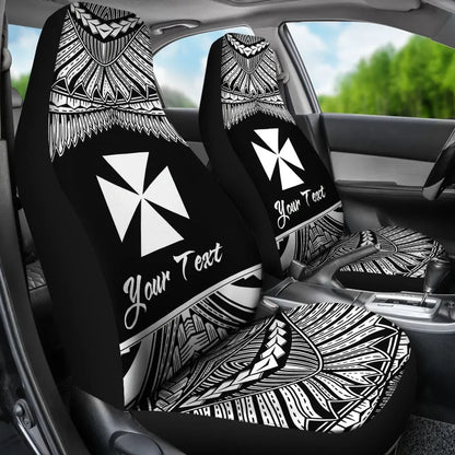 Wallis and Futuna Polynesian Custom Personalised Car Seat Covers - Pride White Version