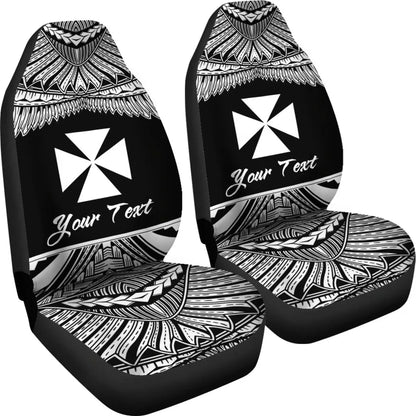 Wallis and Futuna Polynesian Custom Personalised Car Seat Covers - Pride White Version