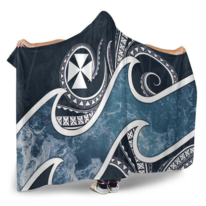 Wallis and Futuna Polynesian Hooded Blanket - Ocean Style