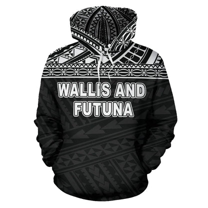 Wallis And Futuna Polynesian Hoodie Black