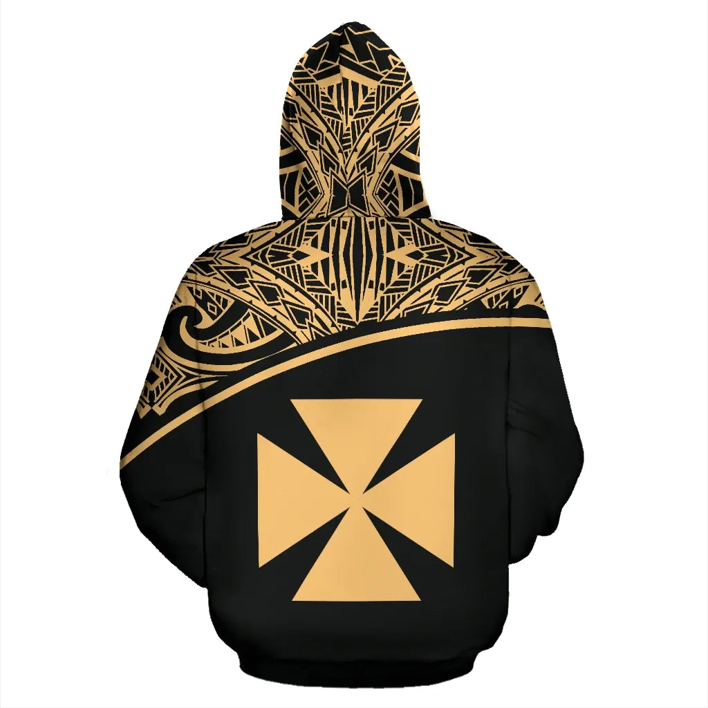 Wallis And Futuna Polynesian Hoodie Gold
