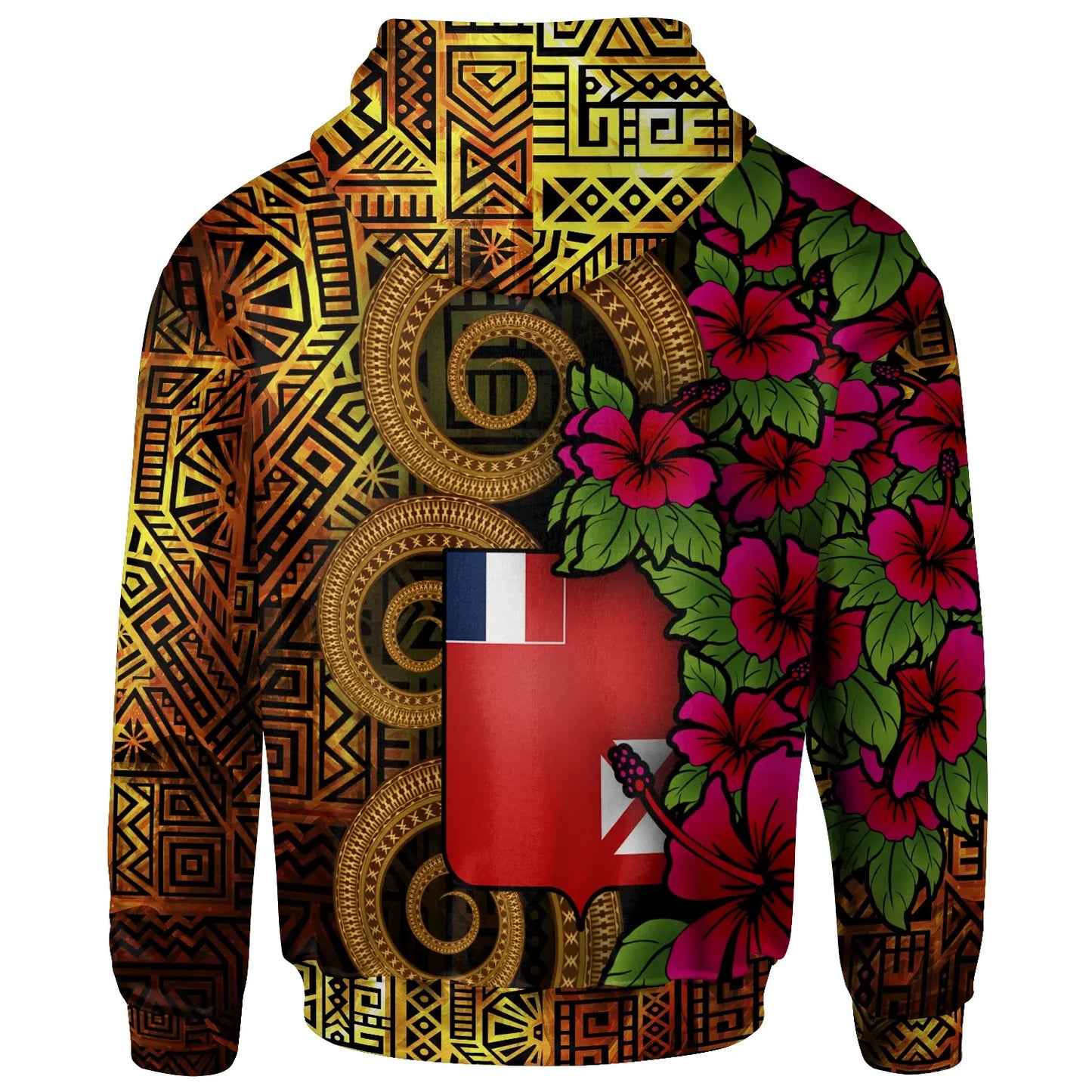 Wallis And Futuna Polynesian Hoodie - Hibiscus Vintage