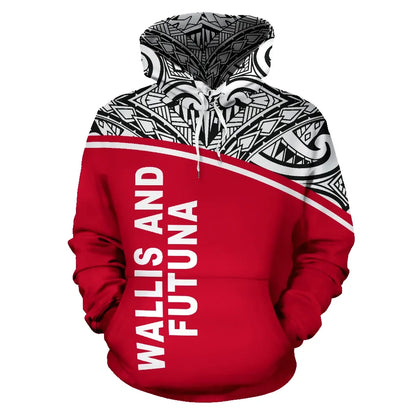 Wallis And Futuna Polynesian Hoodie Red