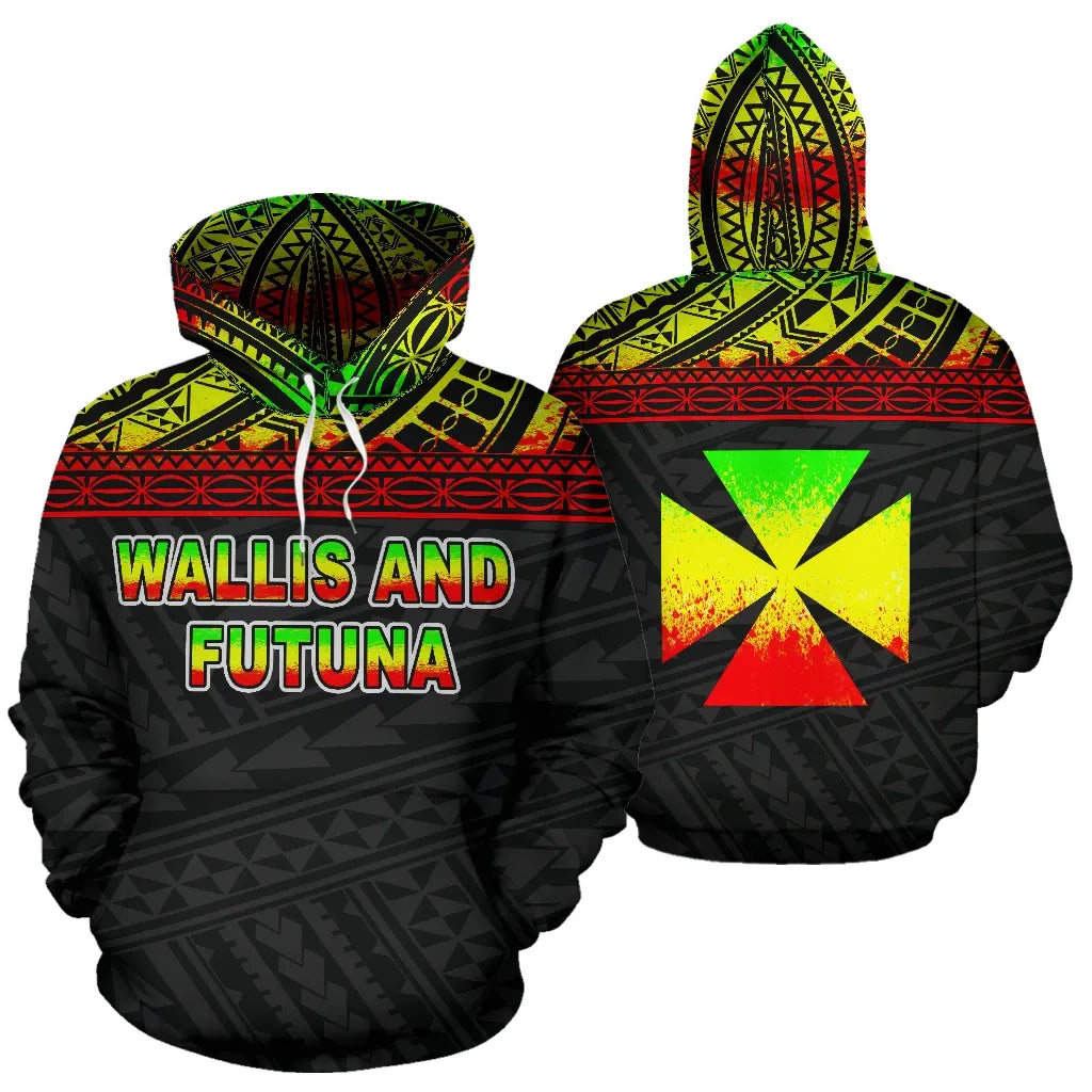 Wallis And Futuna Polynesian Hoodie Reggae