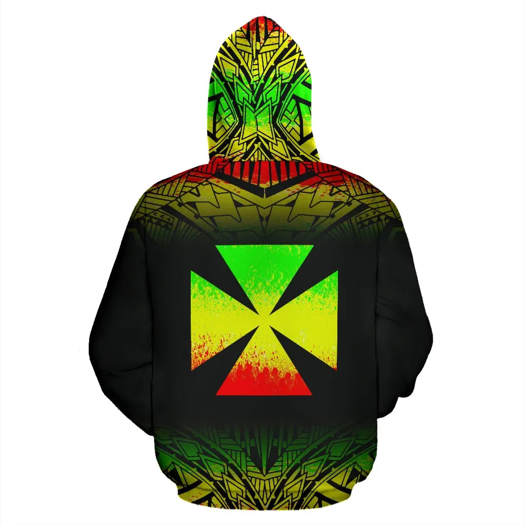 Wallis And Futuna Polynesian Hoodie - Reggae Frog