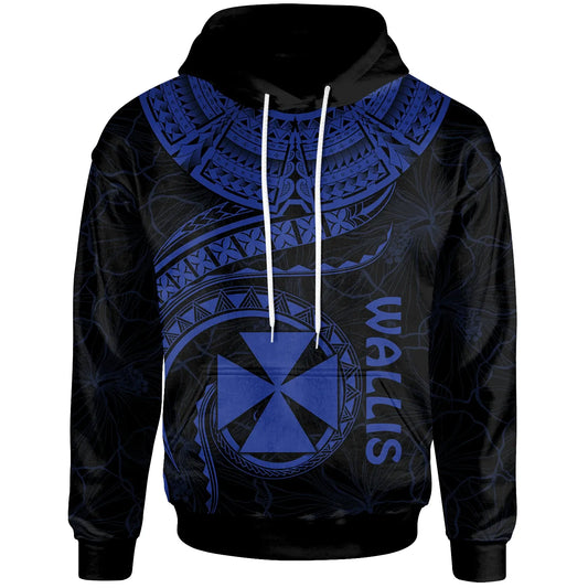 Wallis and Futuna Polynesian Hoodie - Wallis and Futuna Waves (Blue)
