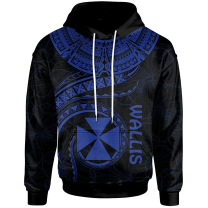 Wallis and Futuna Polynesian Hoodie - Wallis and Futuna Waves (Blue)