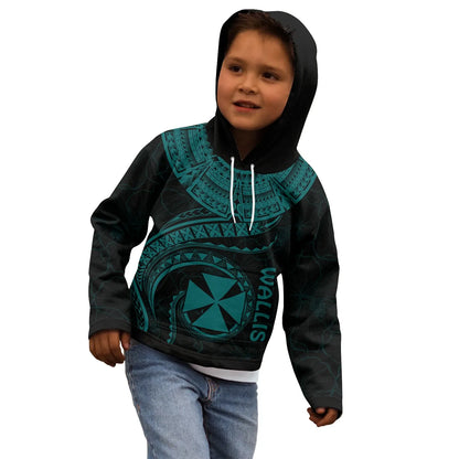 Wallis and Futuna Polynesian Hoodie - Wallis and Futuna Waves (Turquoise)