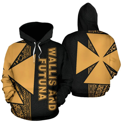 Wallis and Futuna Polynesian Hoodie - Yellow Line