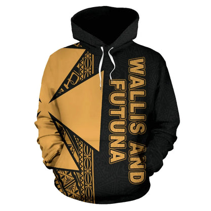 Wallis and Futuna Polynesian Hoodie - Yellow Line