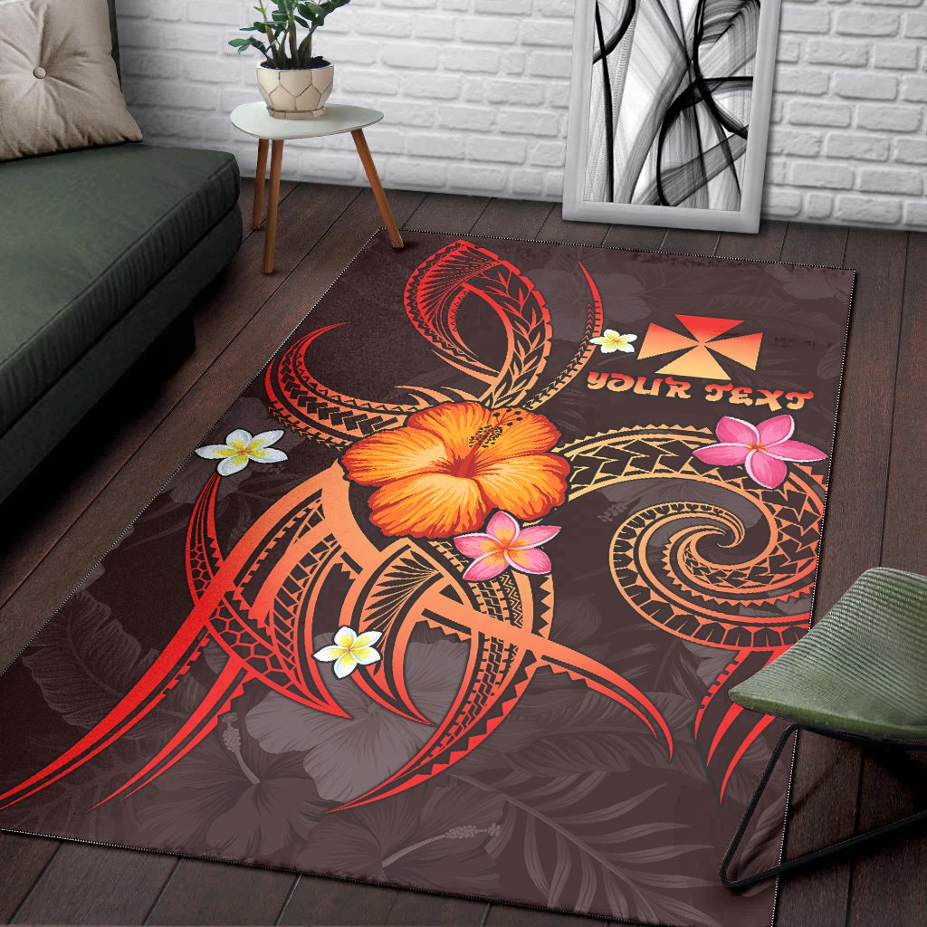 Wallis and Futuna Polynesian Personalised Area Rug - Legend of Wallis and Futuna (Red)