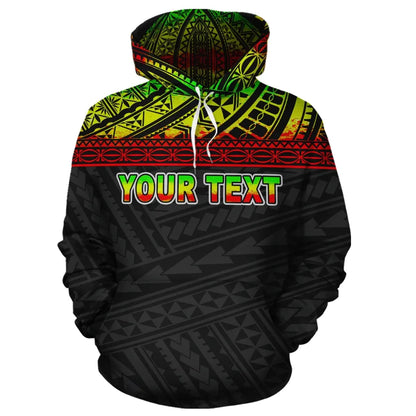 Wallis and Futuna Polynesian Personalised Custom Hoodie Reggae
