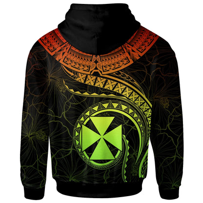 Wallis and Futuna Polynesian Personalised Hoodie - Wallis and Futuna Waves (Reggae)