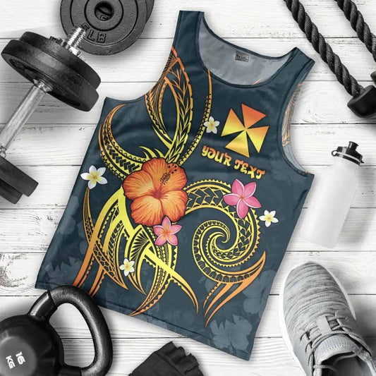 Wallis and Futuna Polynesian Personalised Men Tank Top - Legend of Wallis and Futuna (Blue)