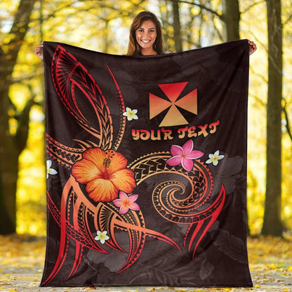 Wallis and Futuna Polynesian Personalised Premium Blanket - Legend of Wallis and Futuna (Red)