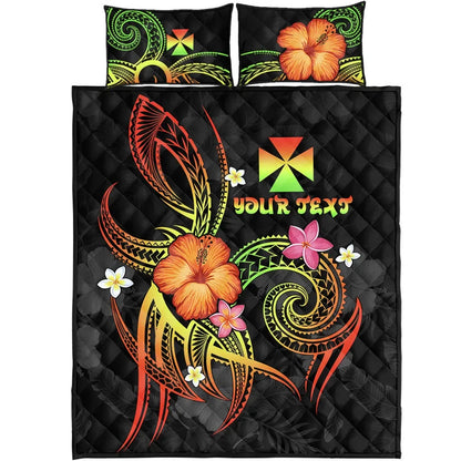 Wallis and Futuna Polynesian Personalised Quilt Bed Set - Legend of Wallis and Futuna (Reggae)
