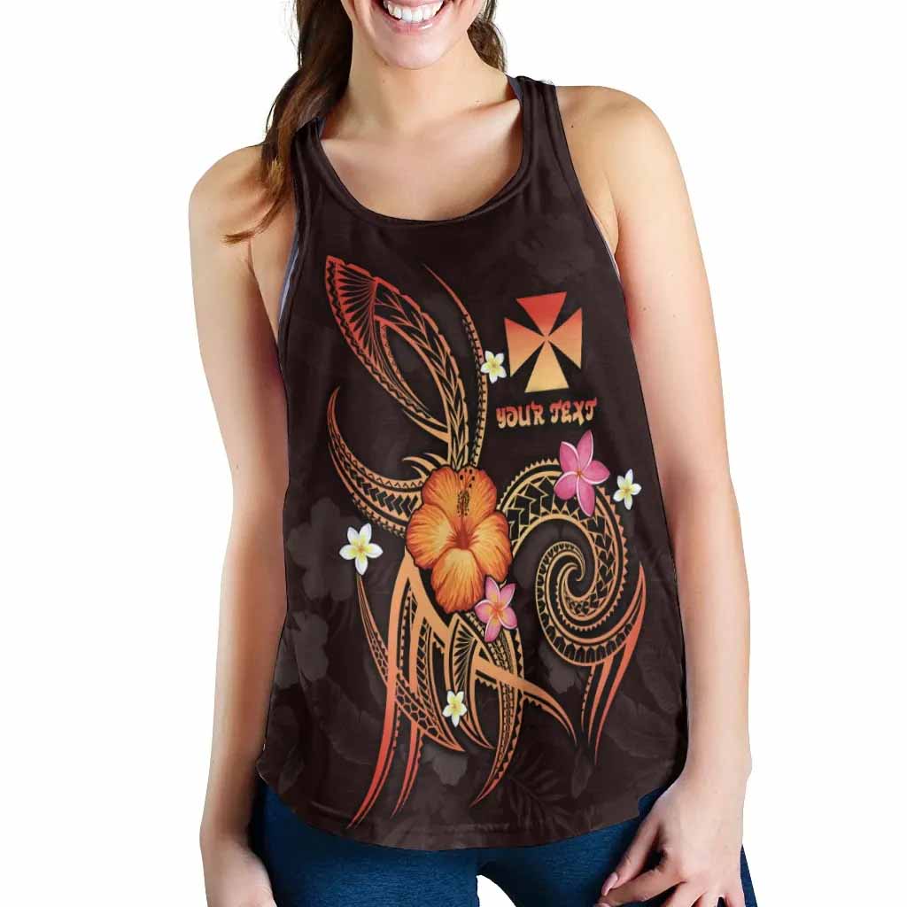 Wallis and Futuna Polynesian Personalised Women Racerback Tank - Legend of Wallis and Futuna (Red)