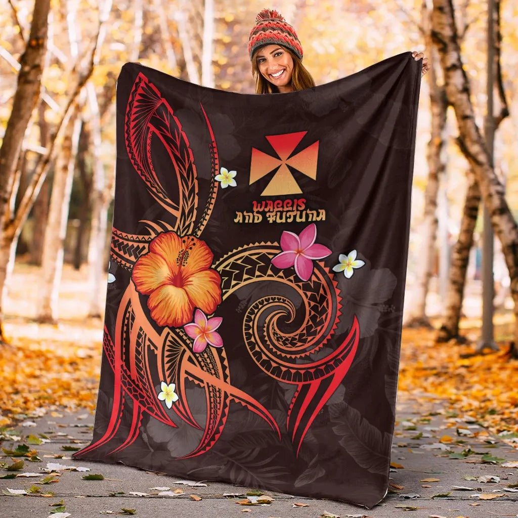 Wallis and Futuna Polynesian Premium Blanket - Legend of Wallis and Futuna (Red)