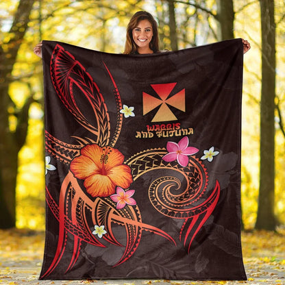 Wallis and Futuna Polynesian Premium Blanket - Legend of Wallis and Futuna (Red)
