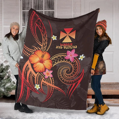 Wallis and Futuna Polynesian Premium Blanket - Legend of Wallis and Futuna (Red)