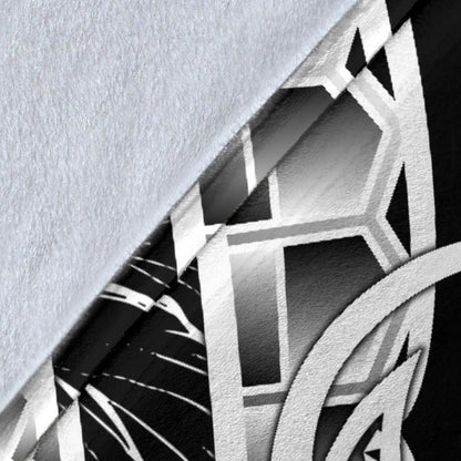 Wallis and Futuna Polynesian Premium Blanket - Summer Plumeria (Black)