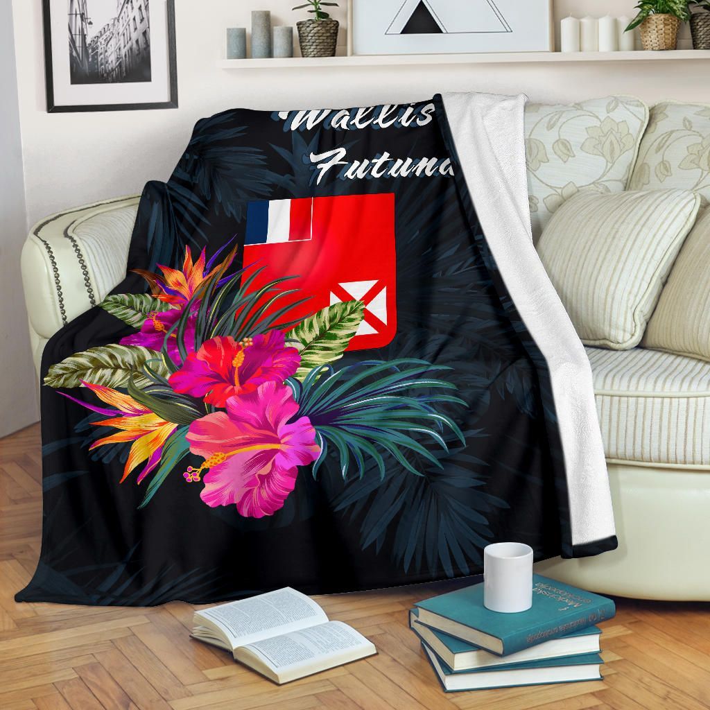 Wallis and Futuna Polynesian Premium Blanket - Tropical Flower