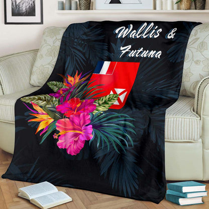 Wallis and Futuna Polynesian Premium Blanket - Tropical Flower