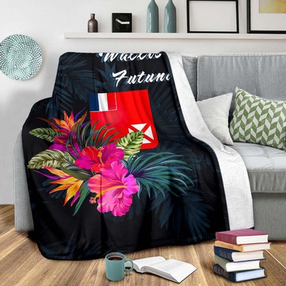 Wallis and Futuna Polynesian Premium Blanket - Tropical Flower