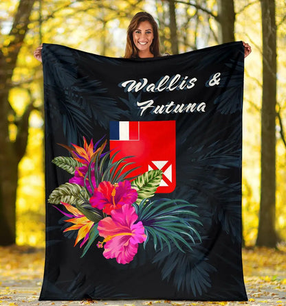 Wallis and Futuna Polynesian Premium Blanket - Tropical Flower