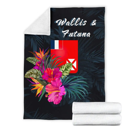 Wallis and Futuna Polynesian Premium Blanket - Tropical Flower
