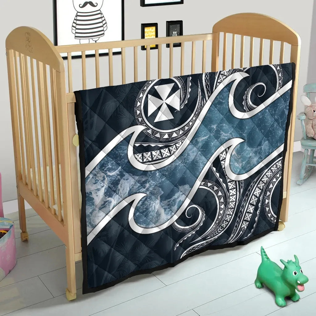 Wallis and Futuna Polynesian Premium Quilt - Ocean Style