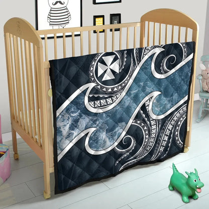 Wallis and Futuna Polynesian Premium Quilt - Ocean Style