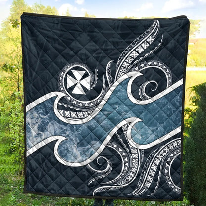 Wallis and Futuna Polynesian Premium Quilt - Ocean Style