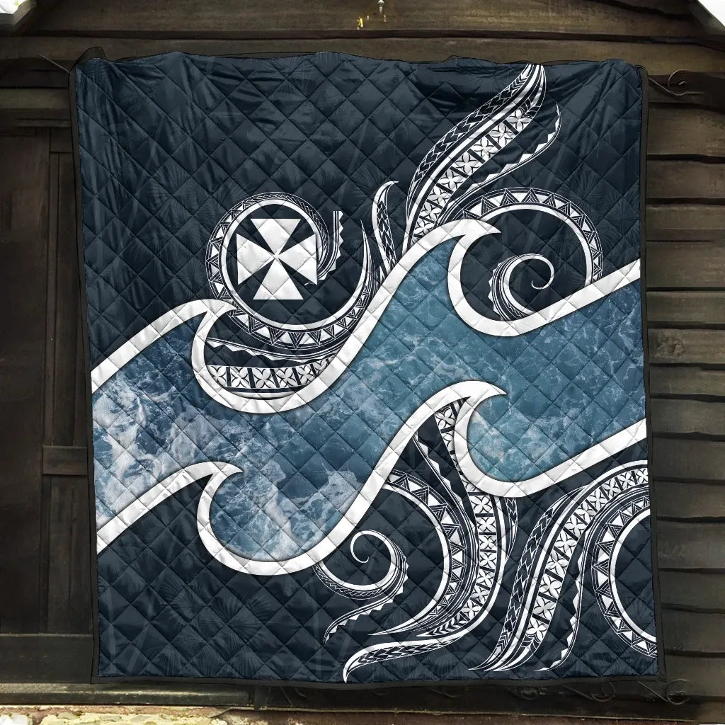 Wallis and Futuna Polynesian Premium Quilt - Ocean Style