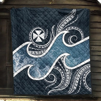 Wallis and Futuna Polynesian Premium Quilt - Ocean Style