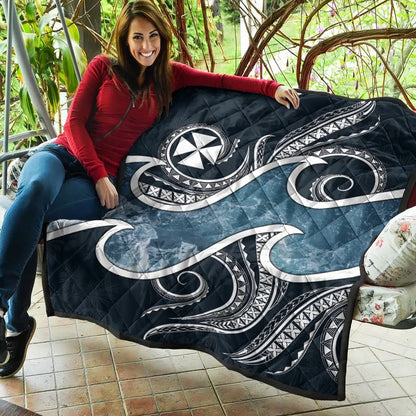 Wallis and Futuna Polynesian Premium Quilt - Ocean Style