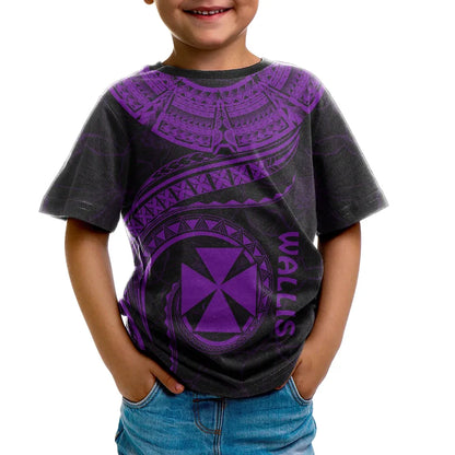Wallis and Futuna Polynesian T-Shirt - Wallis and Futuna Waves (Purple)