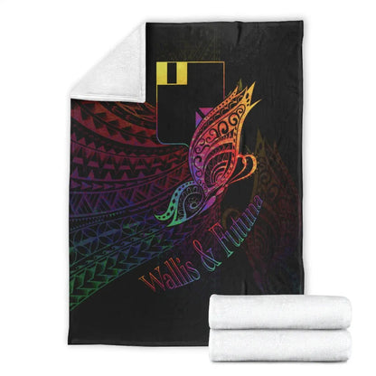 Wallis and Futuna Premium Blanket - Butterfly Polynesian Style