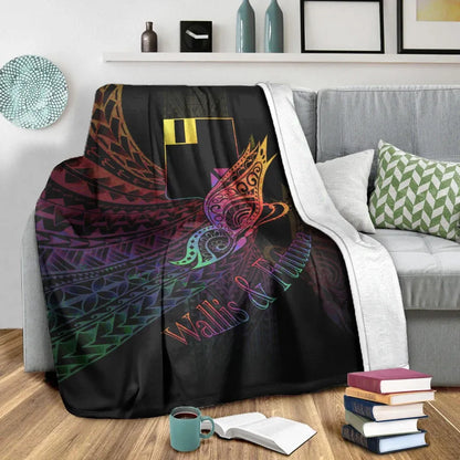 Wallis and Futuna Premium Blanket - Butterfly Polynesian Style