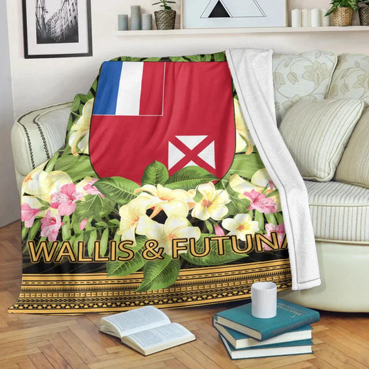 Wallis and Futuna Premium Blanket - Polynesian Gold Patterns Collection
