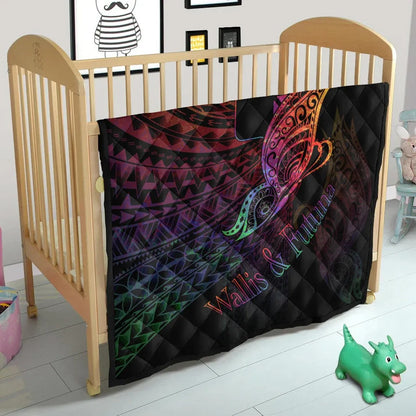 Wallis and Futuna Premium Quilt - Butterfly Polynesian Style