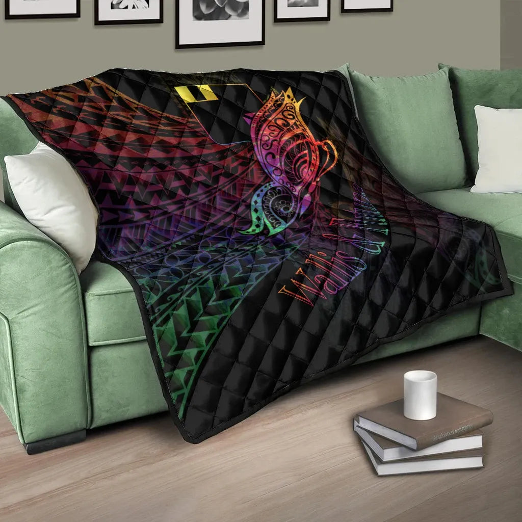 Wallis and Futuna Premium Quilt - Butterfly Polynesian Style
