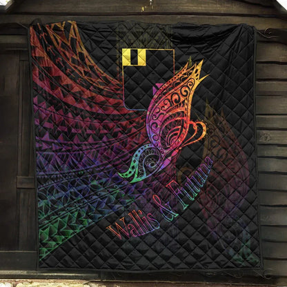 Wallis and Futuna Premium Quilt - Butterfly Polynesian Style