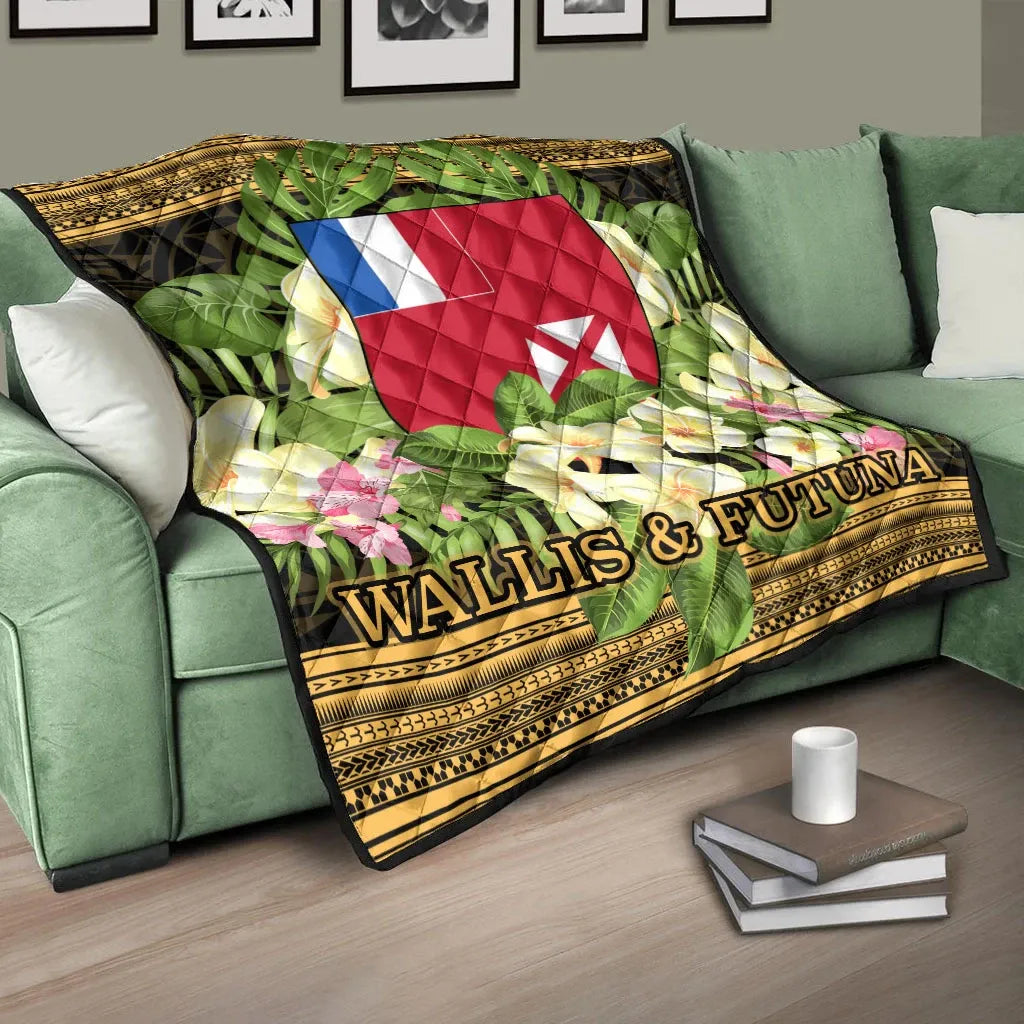 Wallis and Futuna Premium Quilt - Polynesian Gold Patterns Collection