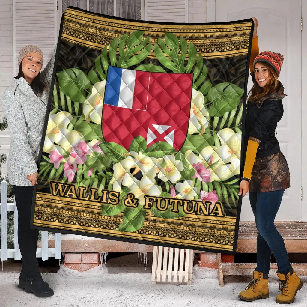 Wallis and Futuna Premium Quilt - Polynesian Gold Patterns Collection