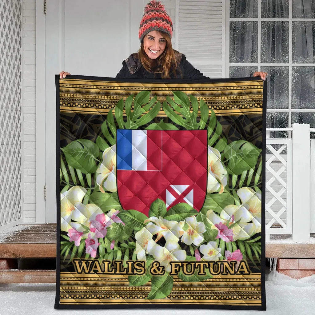 Wallis and Futuna Premium Quilt - Polynesian Gold Patterns Collection