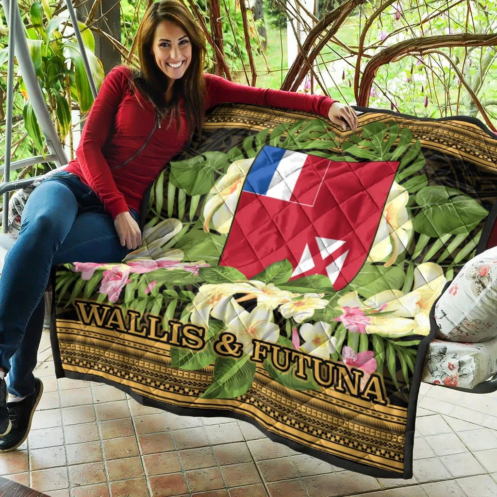 Wallis and Futuna Premium Quilt - Polynesian Gold Patterns Collection